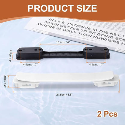 uxcell 2 Pcs Luggage Handle Replacement 8.5 Inch Suitcase Handle Carry Strap Plastic Pull Handle Grip Luggage Replacement Parts with Screws for Suitcase Box Luggage Case, White