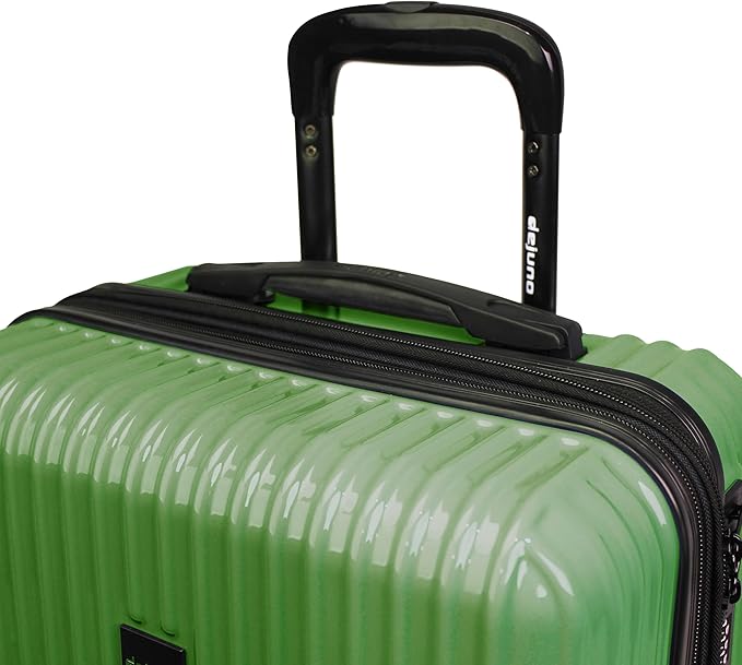 World Traveler Dejuno Tonal 20-Inch Carry-On Polycarbonate Lightweight Hardside Expandable Spinner Luggage Suitcase with TSA Lock - Matcha