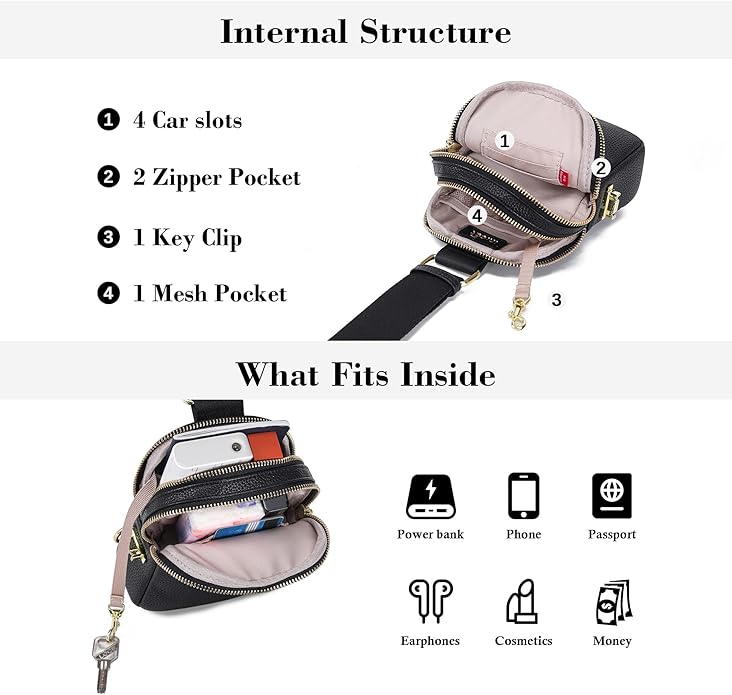 INICAT Small Anti Theft Crossbody Bags for Women, Vegan Leather Sling Cross Body Purse Travel Essentials Teen Girl Gifts