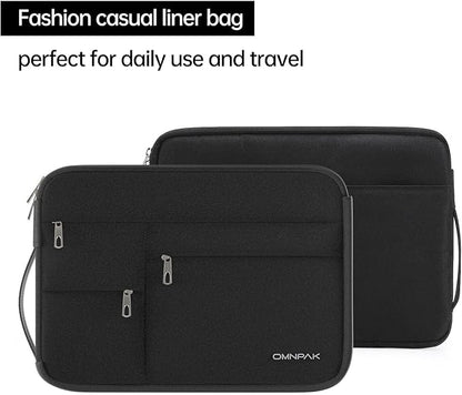 Omnpak for 15.3 inch MacBook Air Case Sleeve Compatible with 16 inch MacBook Pro M4/M3/M2/M1 Pro/Max,Multi Pockets with Side Handle Protective Carrying Case for 15 inch MacBook Air M4/M3/M2