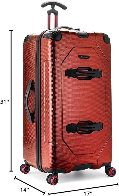 Traveler's Choice Maxporter II 30" Hardside Spinner Trunk Luggage, TSA Lock, Red