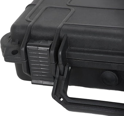 MEIJIA All Weather Waterproof Hard Camera Case,Hard Case,With Customized Fit Foam Included, Elegant Black,Fit for Drones,camera,lens (13.39"x11.61"x3.93")