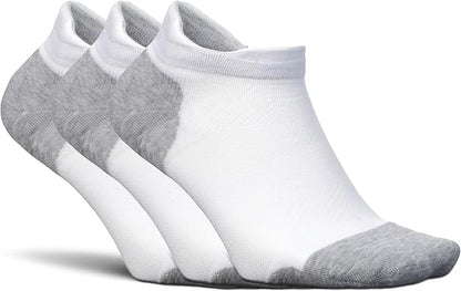 Feetures Elite Max Cushion No Show Tab Ankle Socks - Sport Sock with Targeted Compression
