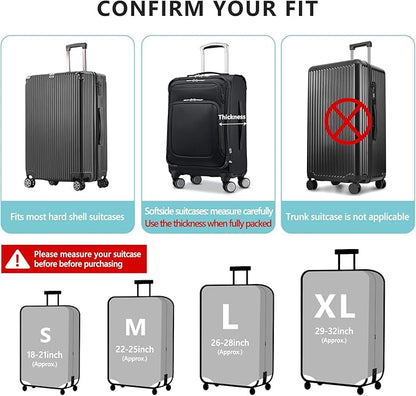 Travelkin Luggage Covers For Suitcase Tsa Approved,Suitcase Cover Protector Fit 18-32 Inch Luggage (Colorful Geometry, L)