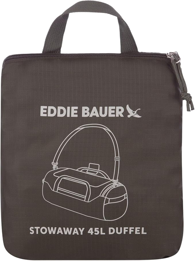 Eddie Bauer Stowaway Packable Duffel Bag | Travel | Foldable | Lightweight | Durable | Ripstop Polyester