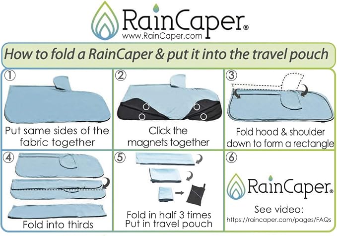 RainCaper Rain Poncho for Women - Reversible Rainproof Hooded Cape in Gorgeous Ultrasoft Colors (Crimson and B&W Houndstooth)
