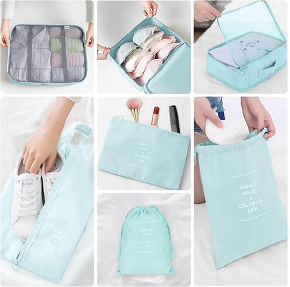 Packing Cubes for Travel - 10 Set Luggage Organizer Bags for Family, Mesh Breathable Travel Packing Cubes for Suitcases Durable Essentials Bags Set