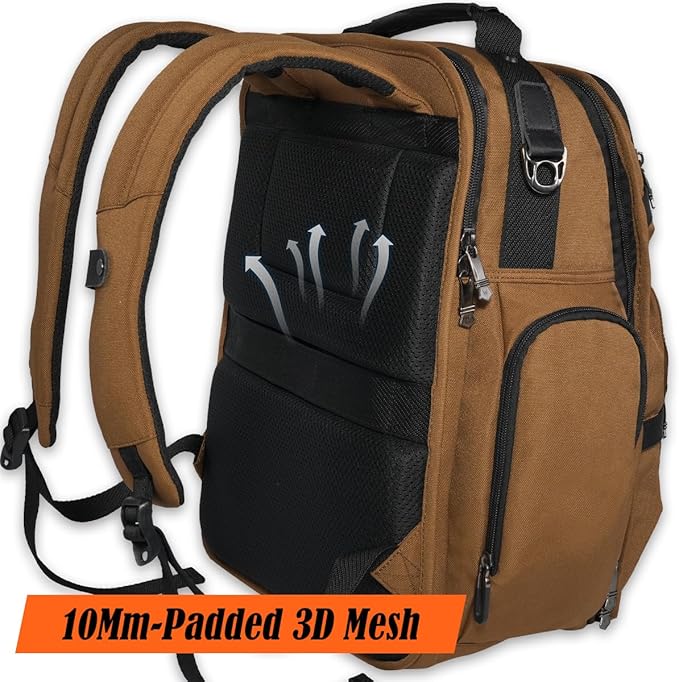 WELKINLAND 24H Business Backpack for Men with Toiletry Bag, 16" Laptop Executive Backpack for Mens, 28L Business Computer Backpacks, Heavy Duty Laptop Backpack, Carry-on Executive Backpacks for Men