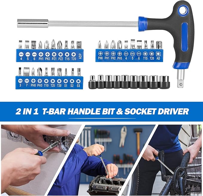 Prostormer 229-Piece Tool Set, General Household Hand Tool Kit with Portable Tool Box, All Purpose Home Tool Kit Includes Essential Tools for Daily Use