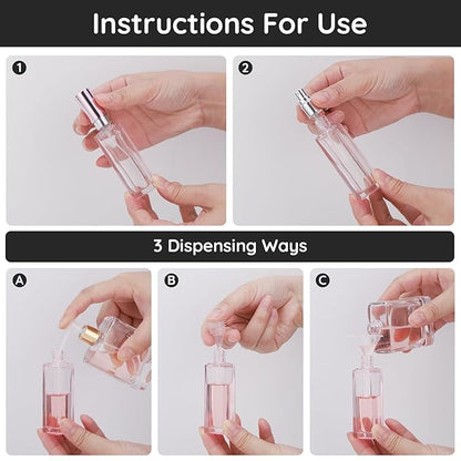 Segbeauty Travel Perfume Bottle Refillable, 5 Pack 20ml Portable Glass Atomizer With Funnel, Empty Spray Bottles for Dispensing Fragrance Toiletries Supplies