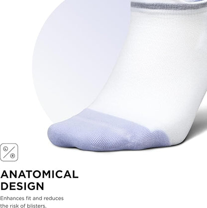 Feetures Elite Max Cushion No Show Tab Ankle Socks - Sport Sock with Targeted Compression