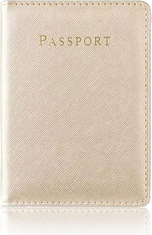 Passport Holder for Travel,Passport Holder with Card Slots Holder,Passport Case,Passport cover for Women and Men,Passport Wallet Travel Essentials and Accessories (Classic, Gold)