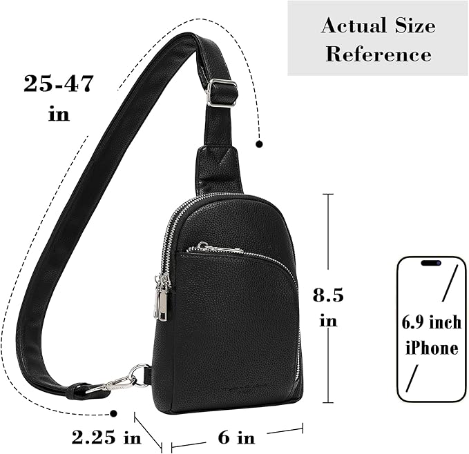 INICAT RFID Blocking Sling Bag,Anti Theft Crossbody Bags for Women,Travel Gifts Cross Body Purses Vegan Leather