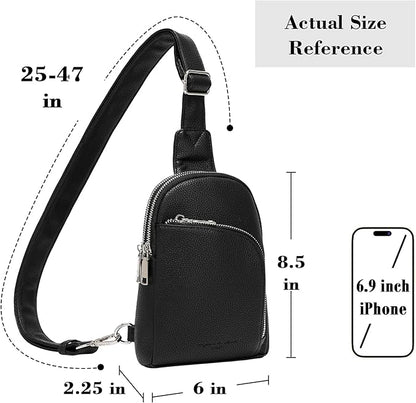 INICAT RFID Blocking Sling Bag,Anti Theft Crossbody Bags for Women,Travel Gifts Cross Body Purses Vegan Leather