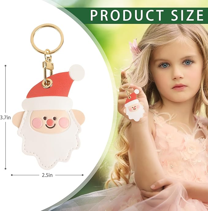 Leather Keychain Case Holder Compatible with Apple AirTag, GPS Airtag Keychain Finder Tracker with Key Ring, Anti-Scratch Protective Air Tag Cover