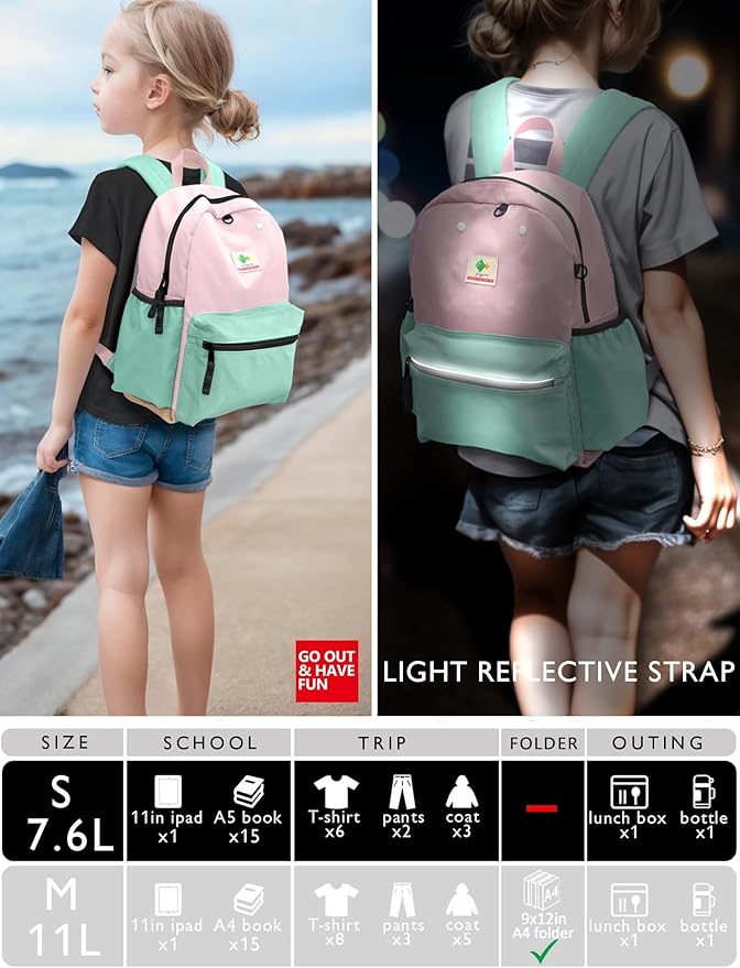 Preschool Toddler Backpack For Boys Girls, School Mini & Travel, Small Kids Child Backpacks, Kindergarten Elementary bag, 11.6" H