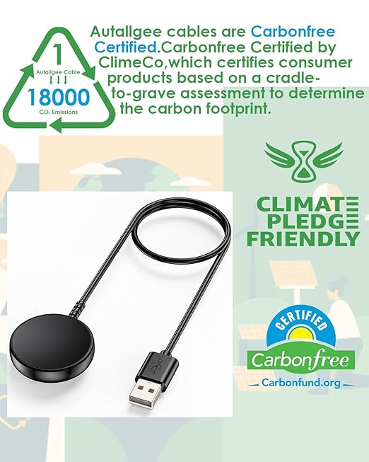 3.3FT for Samsung Galaxy Watch Charger Compatible with Watch 8/8 Classic/Ultra/7/6/6 Classic/5/5 Pro/4/4 Classic/3/Active/FE USB A Magnetic Fast Charging