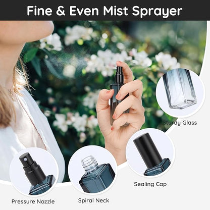 Segbeauty Glass Perfume Spray Bottle, 5 Pack of 20ML Mini Travel Atomizer Sprayer for Perfume, Empty Press Pump Bottle Refillable Cologne Dispenser Perfume Bottles Scent Sample Case Travel Must Have