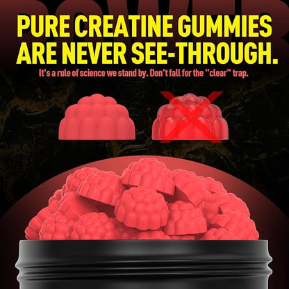 Creatine Monohydrate Gummies for Men & Women,5000MG Creatine Gummy Sugar Free. Boost Focus,Strength, and Endurance, Anti-Melting Formula, Vegan, Gluten-Free, Non-GMO,(Strawberry 90 ct)