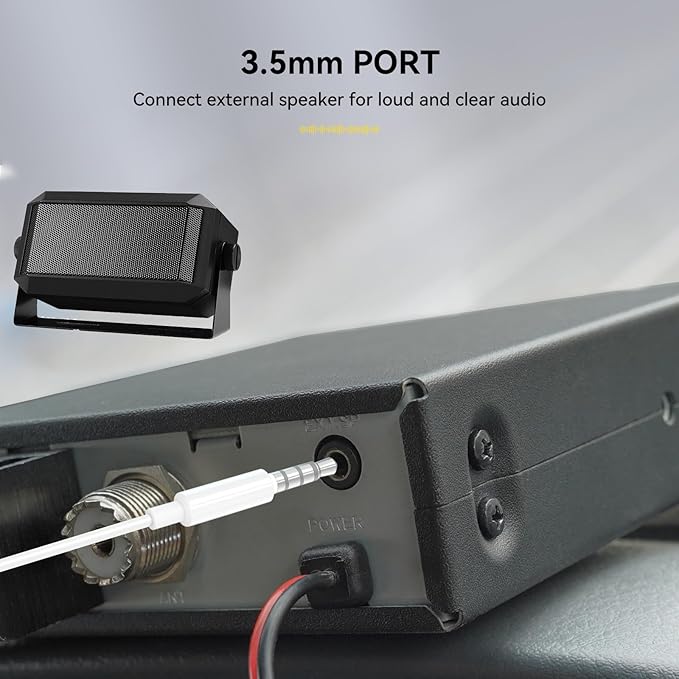 Retevis MB2 AM/FM Professional CB Radio, 40 Channels Base Station with 5W Mini External Speaker, Squelch Knob ASQ Function, VOX, Auto-Scan, Long Range CB Radios for Cars, Truckers, Black