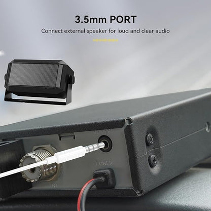 Retevis MB2 AM/FM Professional CB Radio, 40 Channels Base Station with 5W Mini External Speaker, Squelch Knob ASQ Function, VOX, Auto-Scan, Long Range CB Radios for Cars, Truckers, Black