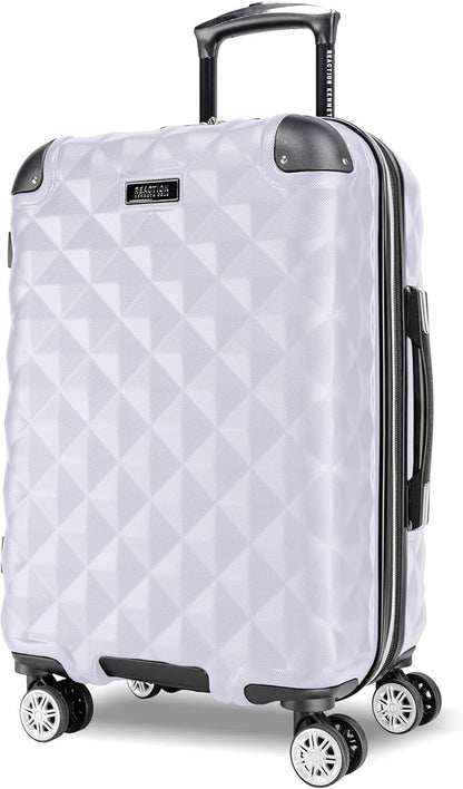 Kenneth Cole REACTION Diamond Tower Collection Lightweight Hardside Expandable 8-Wheel Spinner Travel Luggage, Lavender, 20-Inch Checked