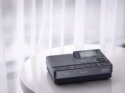 Sangean CL-100 NOAA, S.A.M.E and Public Alert Certified Weather Alert Table-Top Radio with AM/FM-RBDS, and EEPROM Back Up for Preset Stations