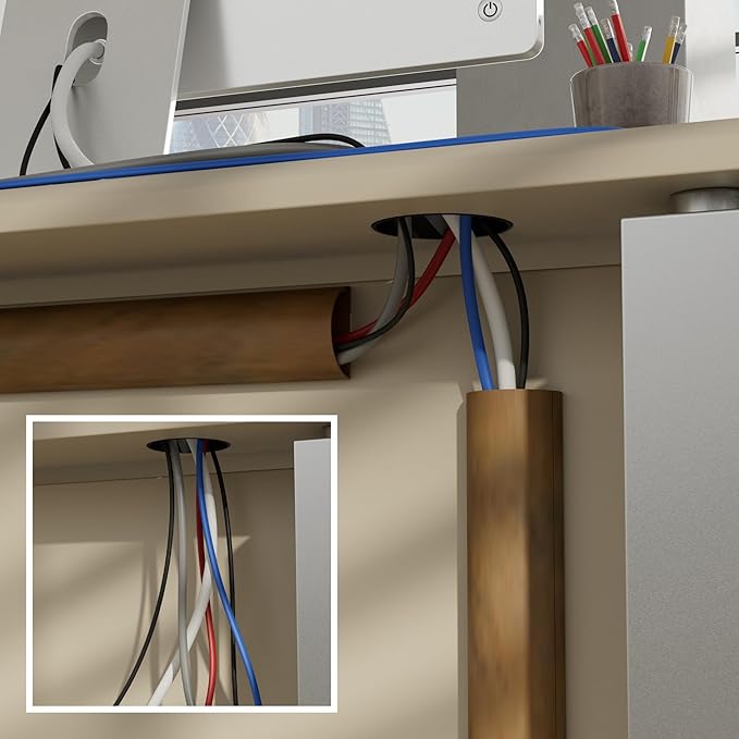 D-Line Half Round Cord Hider, Patented Cable Cover, Hide TV Wall Mount Wires, Raceway for Cords, Decorative Wire Covers, Paintable, Adhesive, 2X 2in W x 1in H x 39in L, Wood-Effect