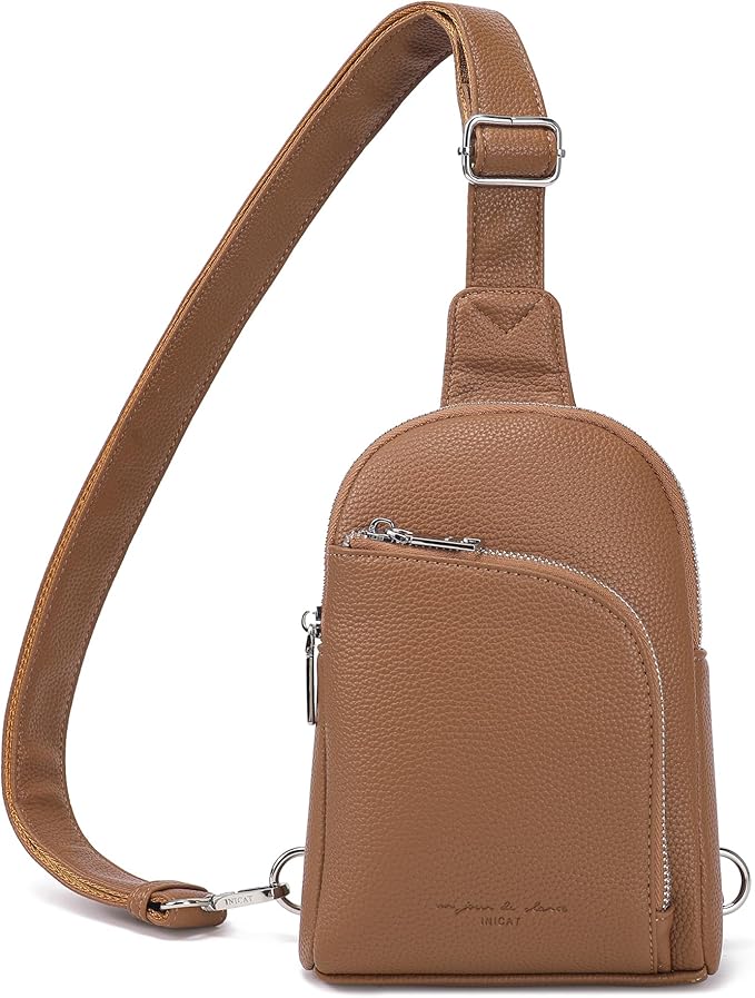 INICAT RFID Blocking Sling Bag,Anti Theft Crossbody Bags for Women,Travel Gifts Cross Body Purses Vegan Leather