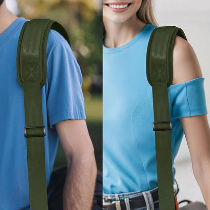 ZINZ 60" Universal Bag Strap with Ultra-Thick Fixed Breathable Pad Adjustable Heavy-Duty Shoulder Strap for Laptop Bag Crossbody Luggage Gym Bag Camera Bag and More,Army Green