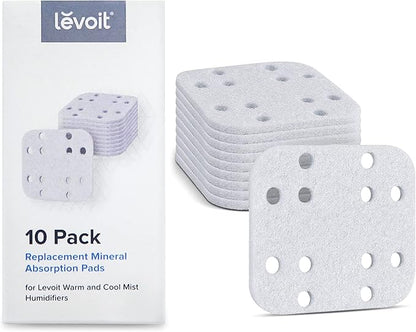 LEVOIT OasisMist Smart Cool and Warm Mist Humidifiers & 10-Pack Top Fill Humidifier Replacement Filters & Humidifier Replacement Filters 10-Pack, Mineral Absorption Pad