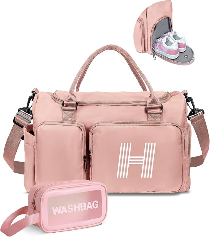 Girls Gift Bag Teens, Initial Travel Duffel Bag, Personalized Weekender Bag, Monogram Overnight Bag Gift for women,Tween Girls Gifts Daughter Gifts Niece Gifts
