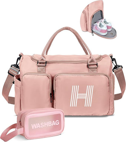 Girls Gift Bag Teens, Initial Travel Duffel Bag, Personalized Weekender Bag, Monogram Overnight Bag Gift for women,Tween Girls Gifts Daughter Gifts Niece Gifts