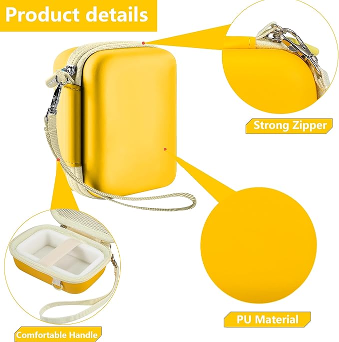 Leayjeen Digital Camera Case Compatible with KODAK EKTAR H35 H35N Half Frame Film Camera，Storage Holder Organizer for Kodak Ultra F9 M35 M38 Paper Shoot Camera-Yellow (Case Only)