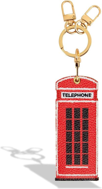 Sonix Keychain Case Compatible with Apple AirTag | Protective AirTag Cover Keychain Charm | Telephone Booth Charm | Phone Box