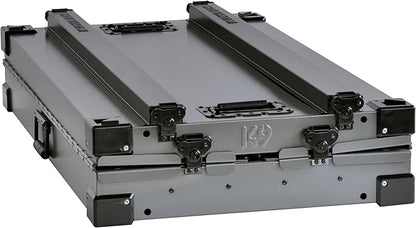 Heavy Duty Fully Collapsible Powder-Coated Aluminum Dog Crate - Medium-Long (Gray)
