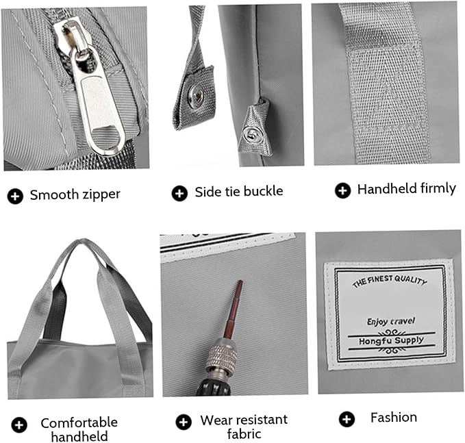 Rolling Duffle Bag with Wheels and Handle, Expandable Foldable Luggage Bag Grey