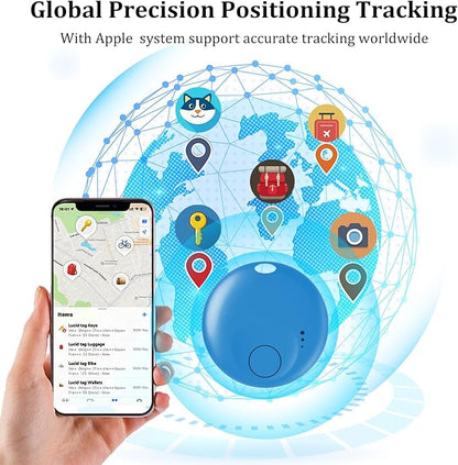 Bluetooth Tracker Tags,Smart Finder Tag Work with Find My App (Only iOS),Key Trakcer for Wallets,Luggage, Backpack,Bicycle,etc,Replaceable Battery,4Pack(4colors)