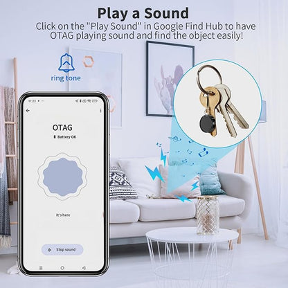 Tracker Tag for Android 4 Pack Luggage Tracker Tags Compatible with Google Find Hub App (Android Only) Bluetooth Tracker Key Finder and Item Locator for Wallets, Backpack, Suitcases-Black