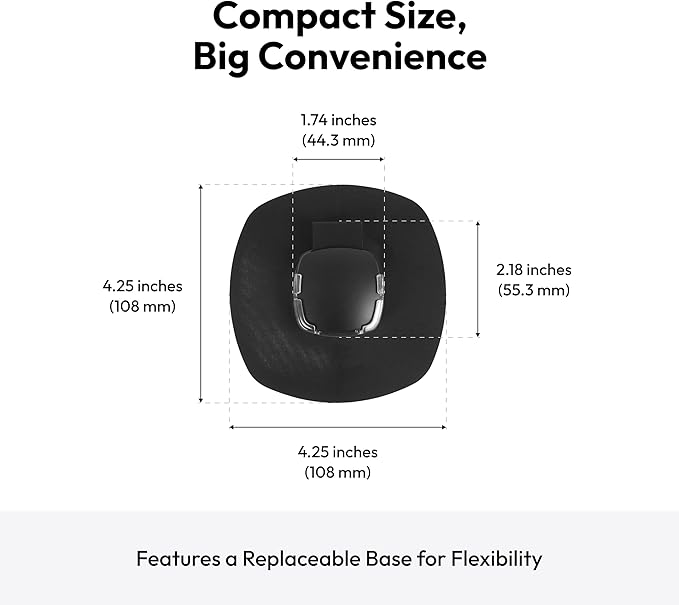 [2 Pack] Compatible with AirTag Case for Fabric, Luggage, Backpack – Waterproof Modular Mount with Replaceable Adhesive Base – Durable Holder for Travel, Camping Gear, Kids, Pets & More - Black