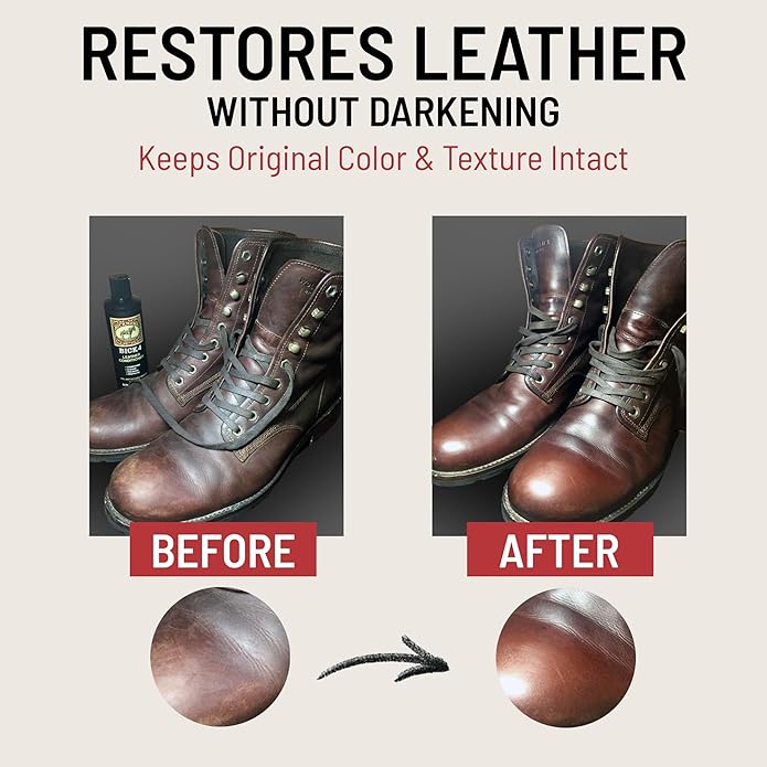 Complete Leather Care Kit | Leather Cleaner, Conditioner, 2 Cloths | Bick 1 & Bick 4 | Won't Darken Leather | Made in the USA | Non-Toxic, Family Safe | For Shoes, Bags, Furniture, All Leather