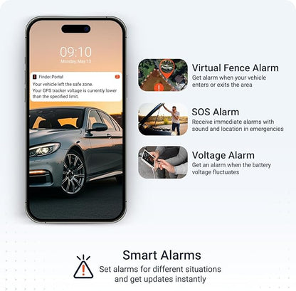 PAJ GPS USB GPS Tracker 4G – Mini Vehicle Tracker for Cars & Trucks – Direct 12V Connection via Cigarette Lighter Port, Built-in SOS Button – Worldwide Real-Time Tracking via App