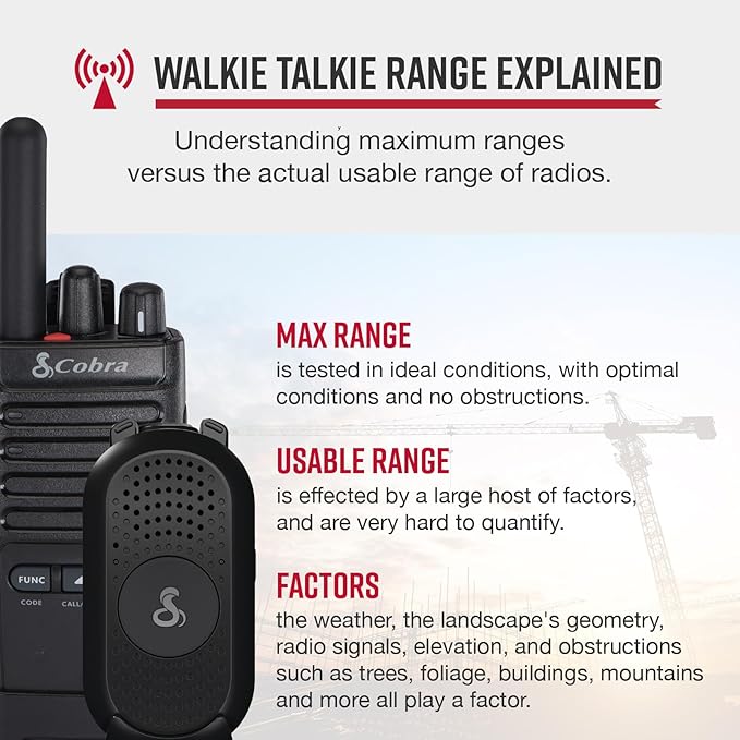 Cobra Business Radio Bundle – 8 Professional Walkie Talkies (2 PX280, 6 PX650) + 2 Headsets - Compact Long-Range Two-Way Radios, Dock Chargers, IP54 Durable, Rechargeable