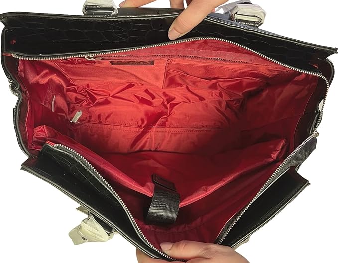 JKM & Company Rolling Laptop Bag for Women | Designer Wheeled Briefcase | Fits 13-17" Laptops | Office Travel Computer Case