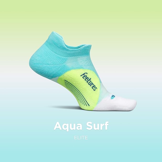 Feetures Elite Light Cushion No Show Tab Athletic Ankle Socks - Sport Sock with Targeted Compression