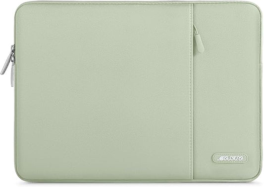 MOSISO Laptop Case 13 inch, 13 inch Laptop Sleeve Compatible with MacBook Air M4 M3 M2 M1 2025-2018 / Pro M2 M1 2025-2016, Polyester Vertical Computer Sleeve Bag with Pocket, Sage Green