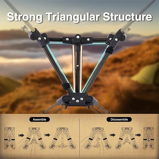 MOON LENCE Portable Camping Chair Backpacking Chair - The 4th Generation Ultralight Folding Chair - Compact, Lightweight Foldable Chairs for Hiking Mountaineering, Beach