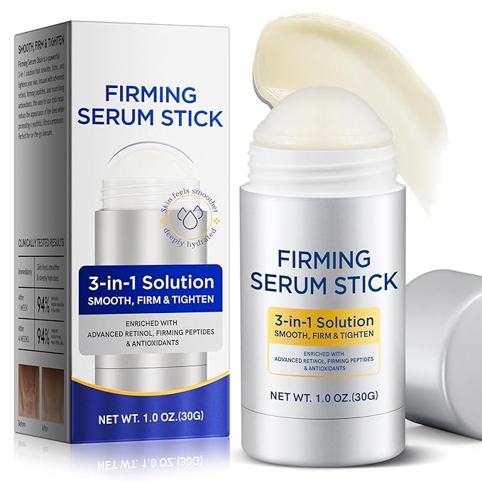 Advanced Retinol Firming Serum Stick,3 in 1 Retinol Stick Tighten and Firm Face & Neck, Smoothes Fine Lines and Wrinkles, Reduces Wrinkles, Deep Moisturizing Skin