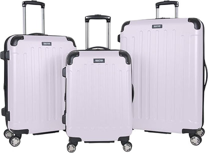 Kenneth Cole REACTION Renegade Luggage Expandable 8-Wheel Spinner Lightweight Hardside Suitcase, Orchid Ice, 3-Piece Set (20"/24"/28")