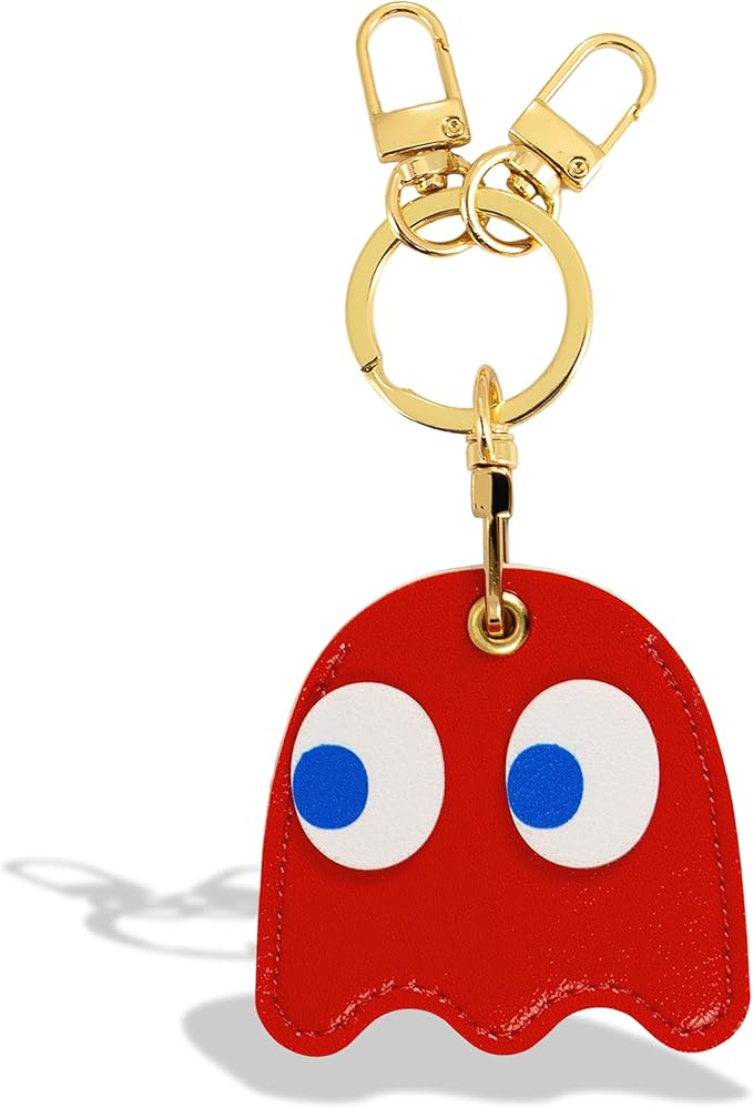 Sonix Keychain Case Compatible with Apple AirTag | Protective AirTag Cover Keychain Charm | Pac-Man Classic - Blinky (Red)